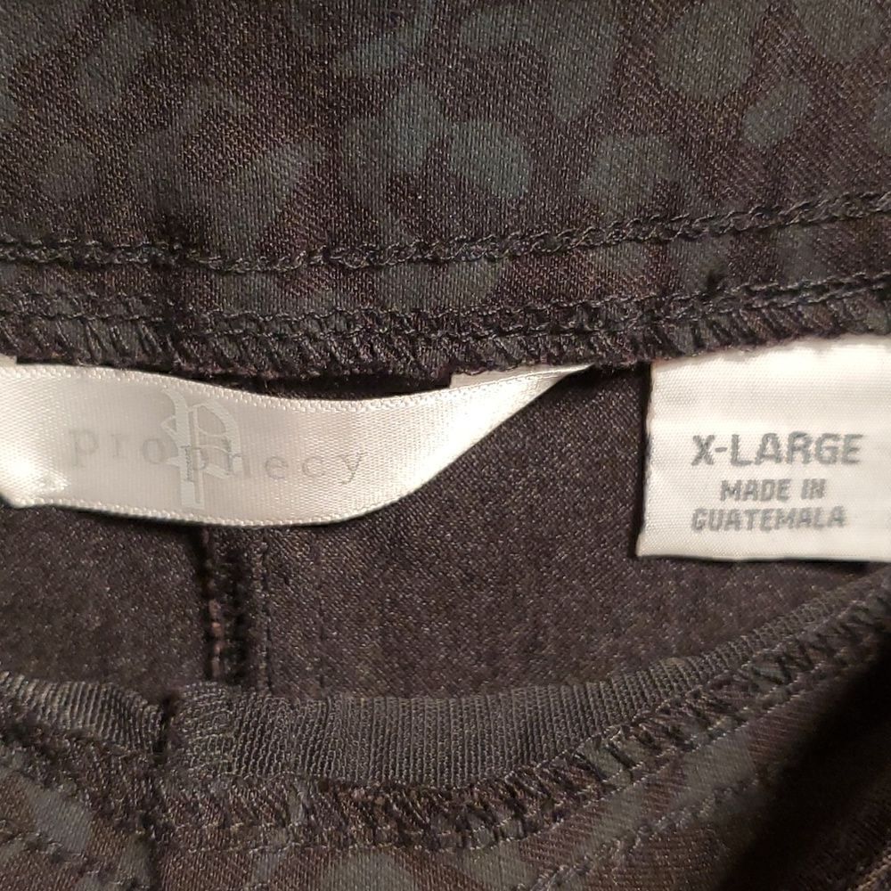 Prophecy black with leopard print pull on pants - Picture 5 of 9